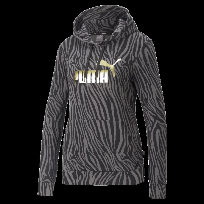 Puma På Tilbud Svart Essentials+ Tiger Hettegenser For Kvinner