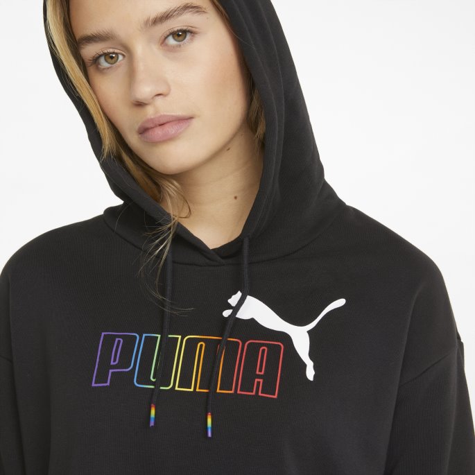 Puma På Tilbud Essentials+ Cropped Dame Hettegenser Svart