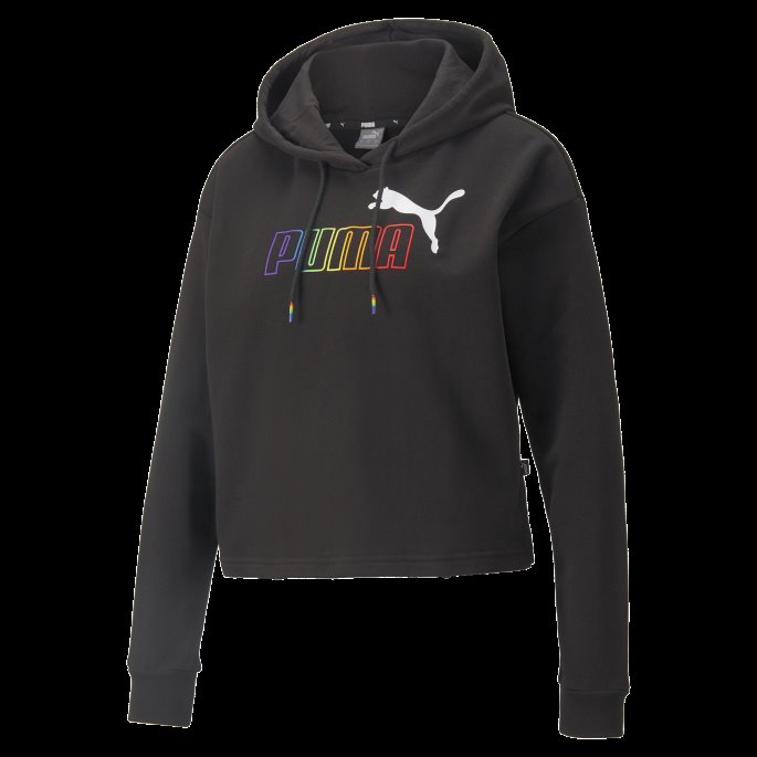 Puma På Tilbud Essentials+ Cropped Dame Hettegenser Svart