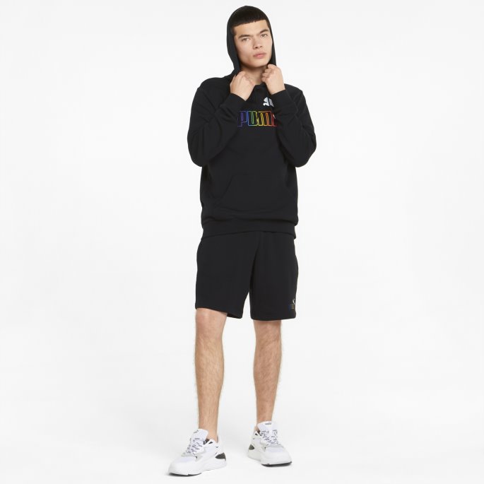 Essentials+ Rainbow Sweatshorts For Menn Puma På Tilbud Svart
