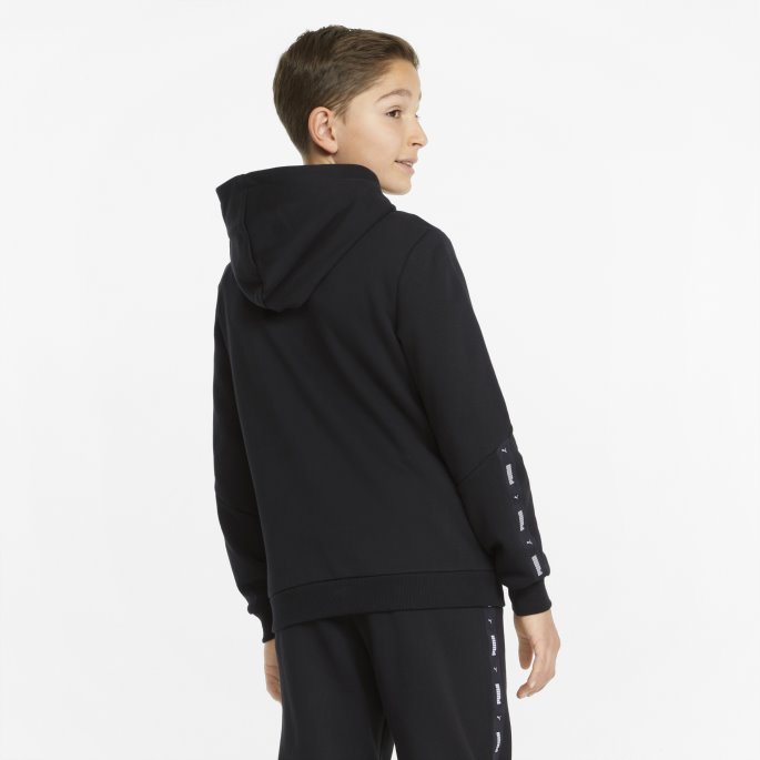 Puma På Tilbud Svart Essentials+ Tape Hettegenser For Ungdom