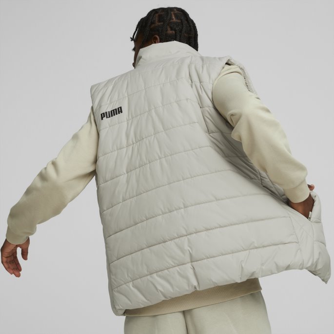 Pebble Grey Puma På Salg Nødvendigheter Polstret Vest Herre