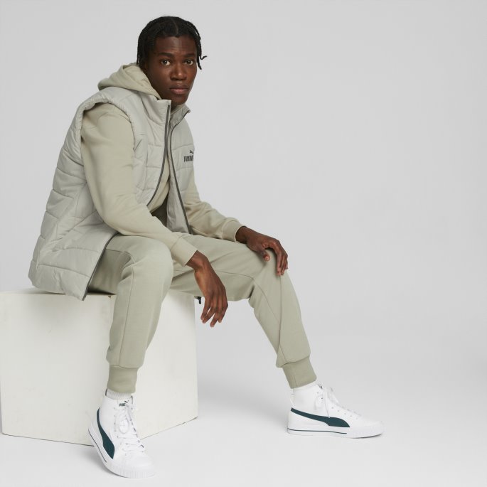 Pebble Grey Puma På Salg Nødvendigheter Polstret Vest Herre