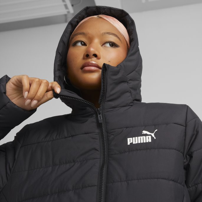 Svart Puma På Tilbud Ess Vattert Damejakke