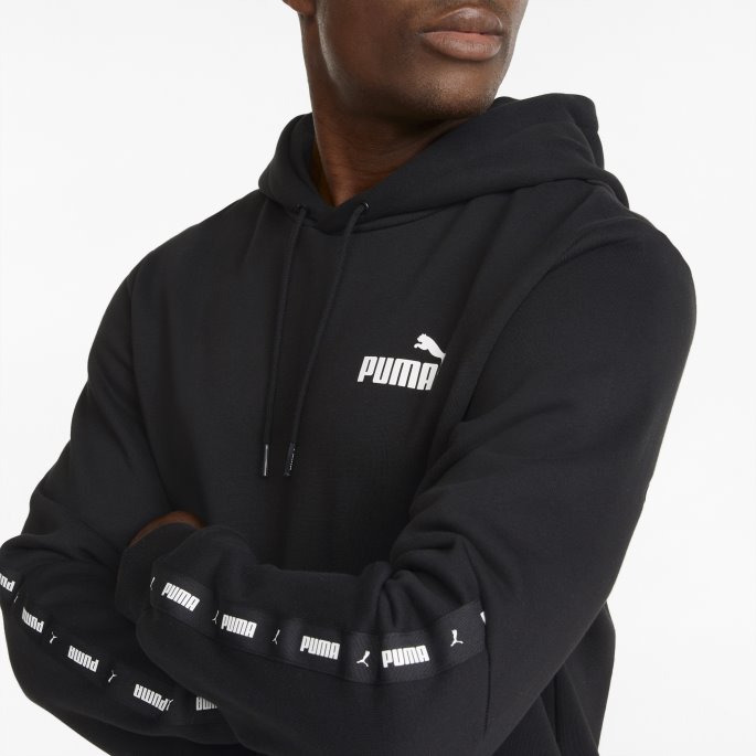 Svart Puma På Tilbud Nødvendighet+ Tape Hettegenser For Menn