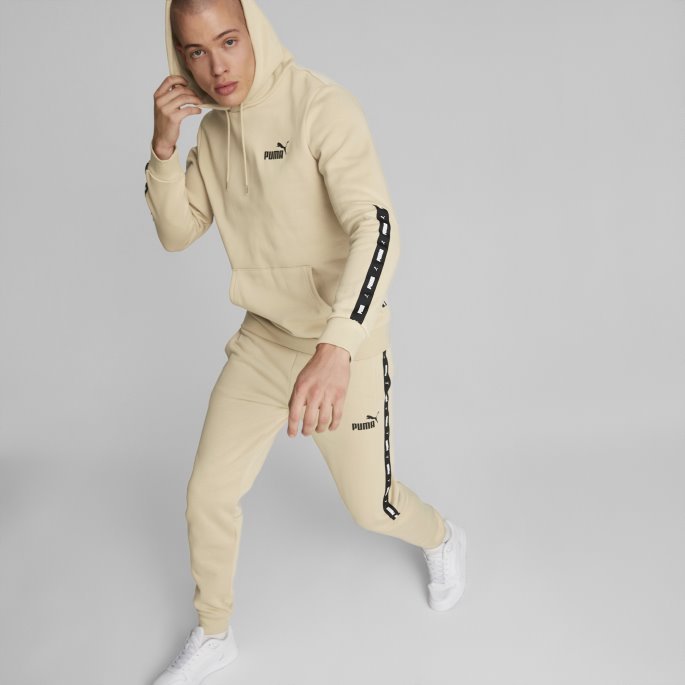 Essentials+ Tape Hettegenser For Menn Puma På Tilbud Lett Sand