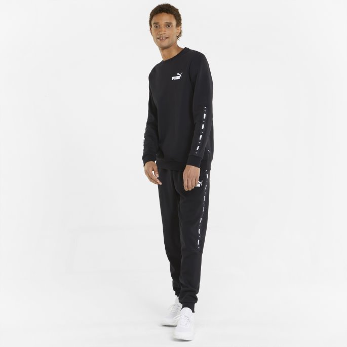 Svart Puma På Tilbud Nødvendigheter+ Tape Joggebukser For Menn