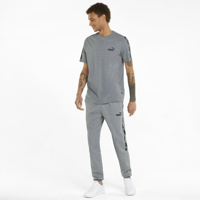 Mellomgrå Lyngråvarer+ Tape Joggebukser For Menn Puma På Salg