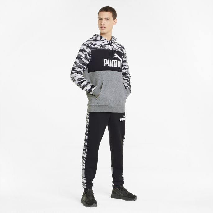 Essentials+ Kamuflasje Hettegenser For Menn Svart Puma På Salg