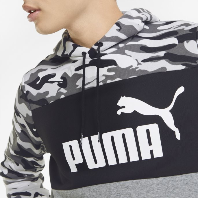 Essentials+ Kamuflasje Hettegenser For Menn Svart Puma På Salg