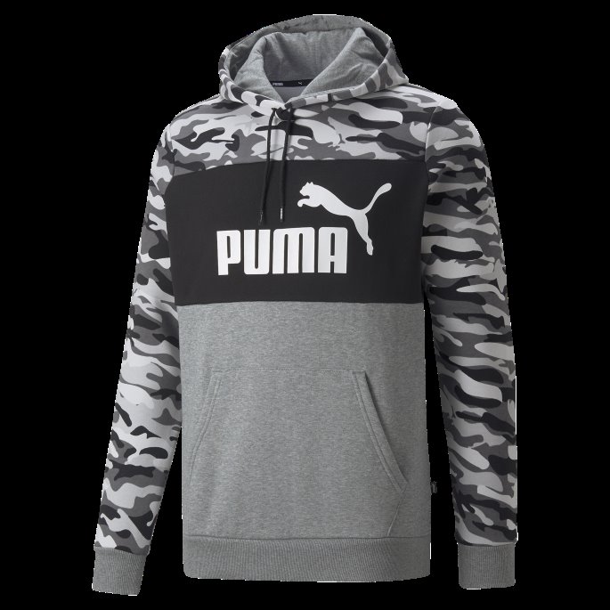 Essentials+ Kamuflasje Hettegenser For Menn Svart Puma På Salg