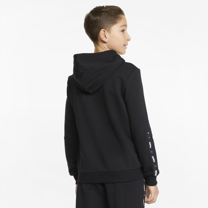 Svart Puma På Tilbud Essentials+ Tape Ungdomshettegenser