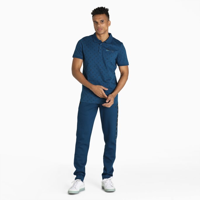 One8 Virat Kohli Aop Herre Polo Puma På Salg Sailing Blue