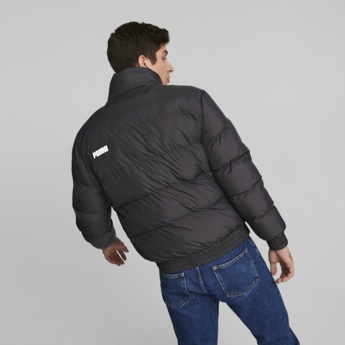 Svart Puma På Tilbud Essentials+ Pufferjakke Herre