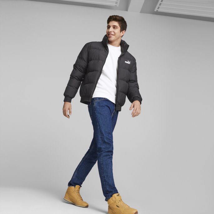 Svart Puma På Tilbud Essentials+ Pufferjakke Herre