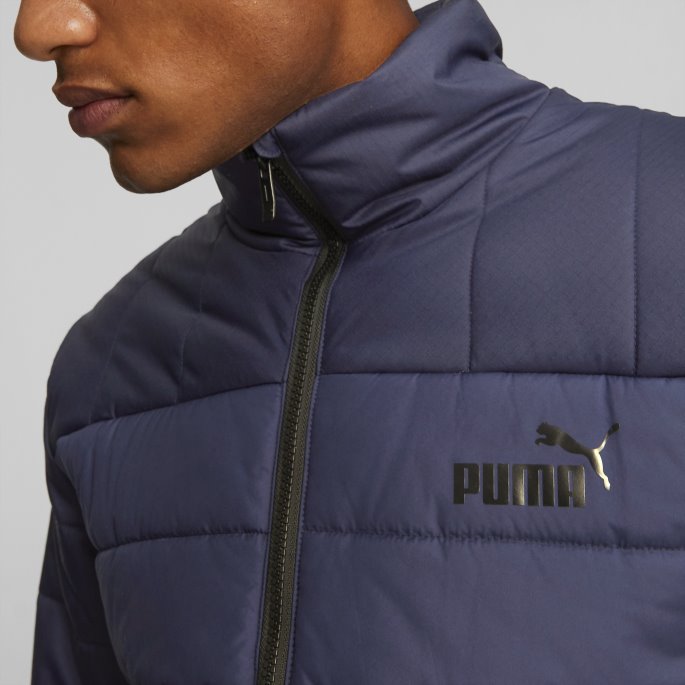 Puma På Tilbud Essentials+ Vattert Jakke Menn Peacoat