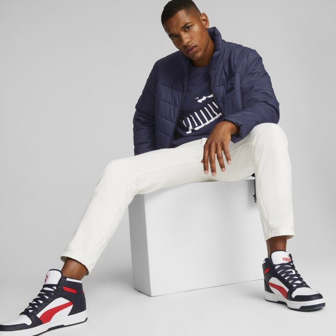 Puma På Tilbud Essentials+ Vattert Jakke Menn Peacoat