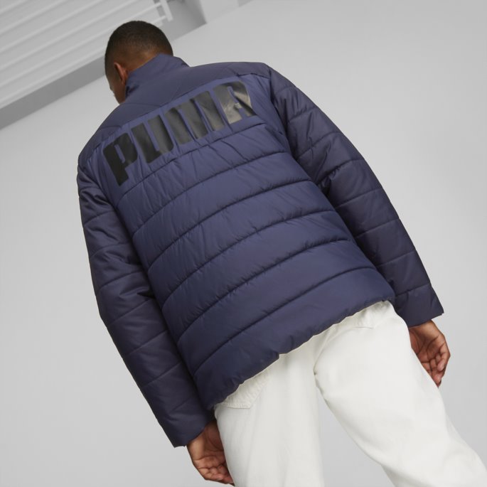 Puma På Tilbud Essentials+ Vattert Jakke Menn Peacoat