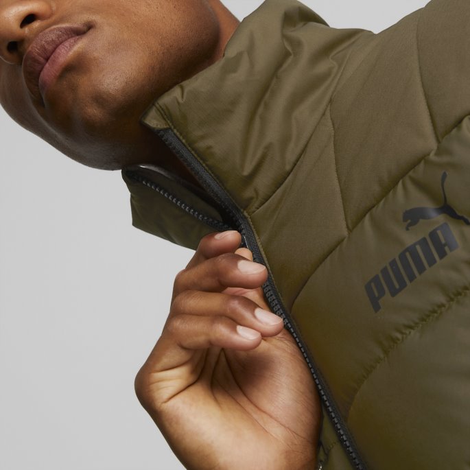 Puma På Salg Dyp Oliven Essentials+ Vattert Jakke Herre