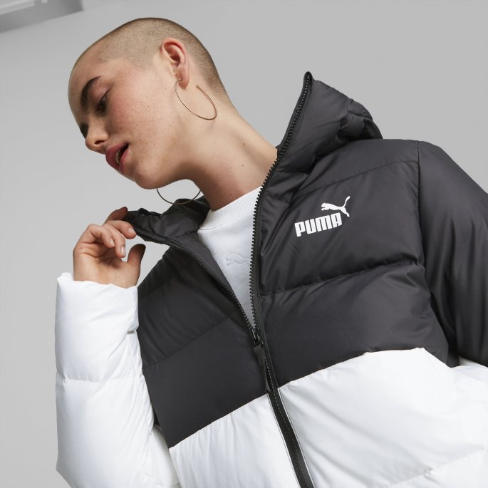 Puma På Tilbud Hvit Power Down Pufferjakke Dame