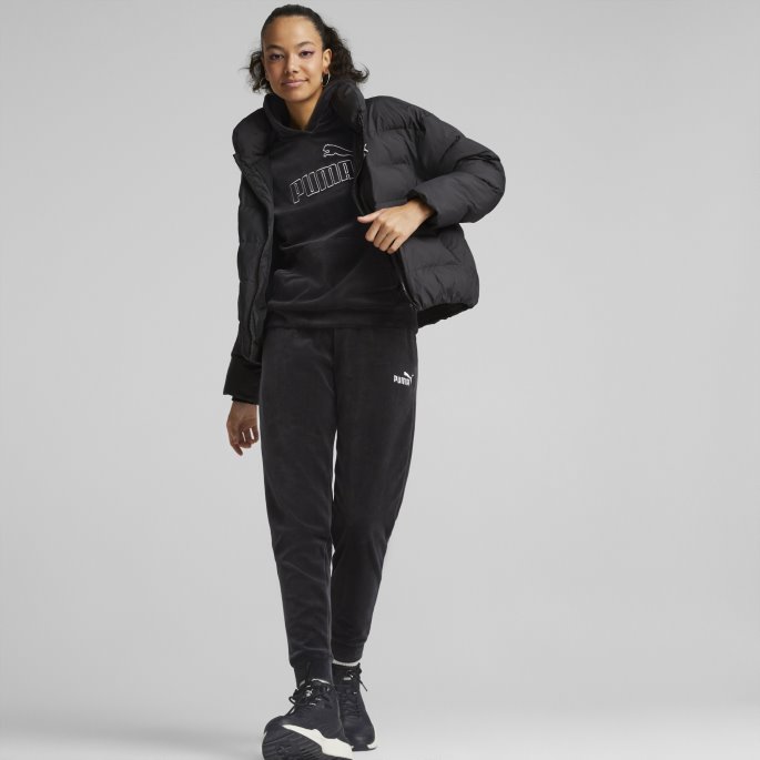 Puma På Tilbud Svart Essentials+ Pufferjakke Dame