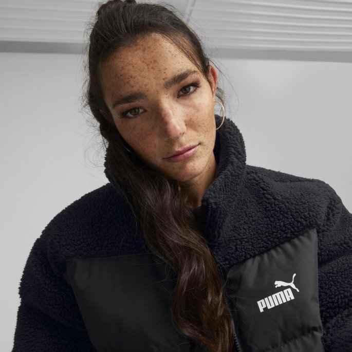 Svart Puma På Tilbud Sherpa Puffer Kvinner