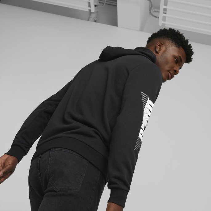 Puma På Tilbud Black Power Logo Hettegenser For Menn