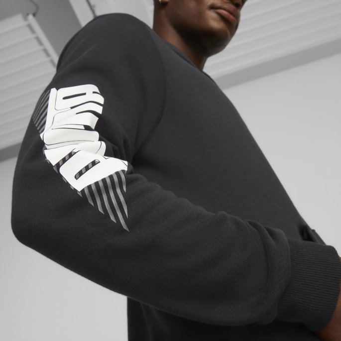 Puma På Tilbud Black Power Logo Hettegenser For Menn