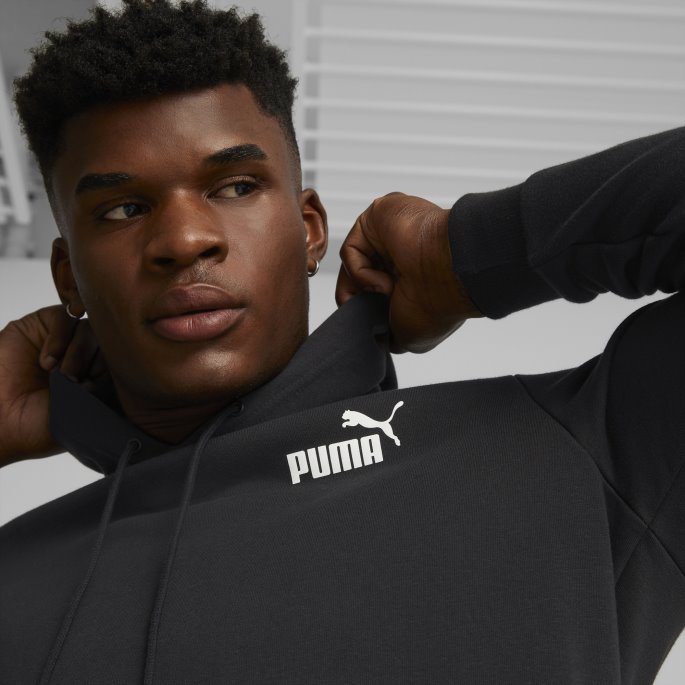Puma På Tilbud Black Power Logo Hettegenser For Menn