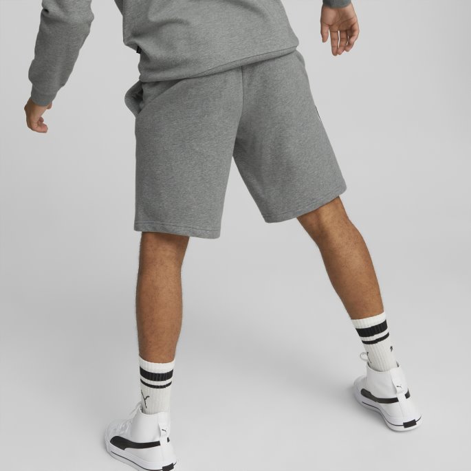 Puma På Tilbud Power Logo Shorts Herre Mellomgrå Lyng