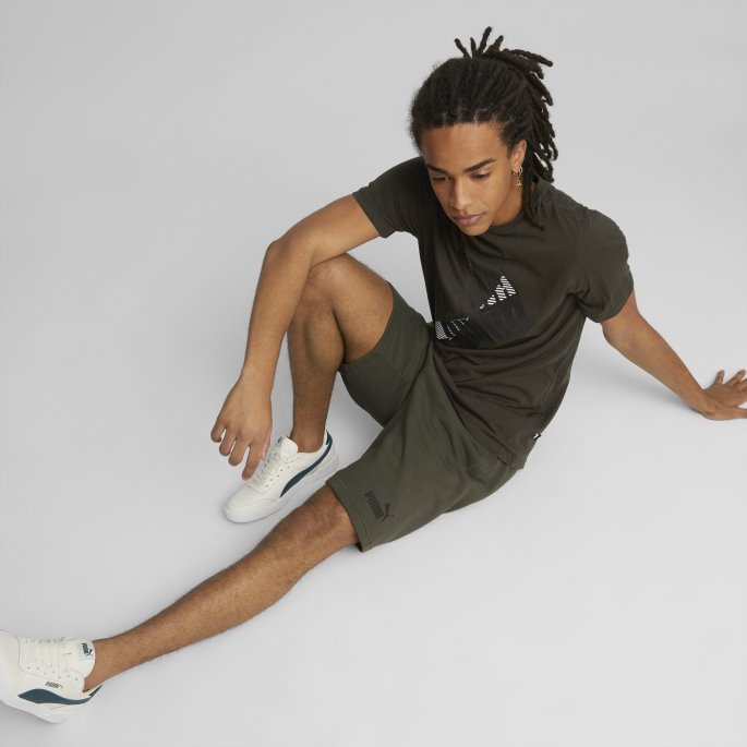 Puma På Salg Power Logo Shorts Menn Skogen Natt