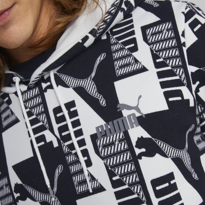 Puma På Tilbud White Power Trykt Hettegenser Herre