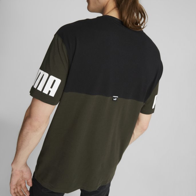Forest Night Power Colourblock Tee Menn Puma På Tilbud