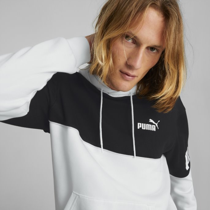 Power Colourblock Hettegenser Herre Puma På Tilbud Hvit