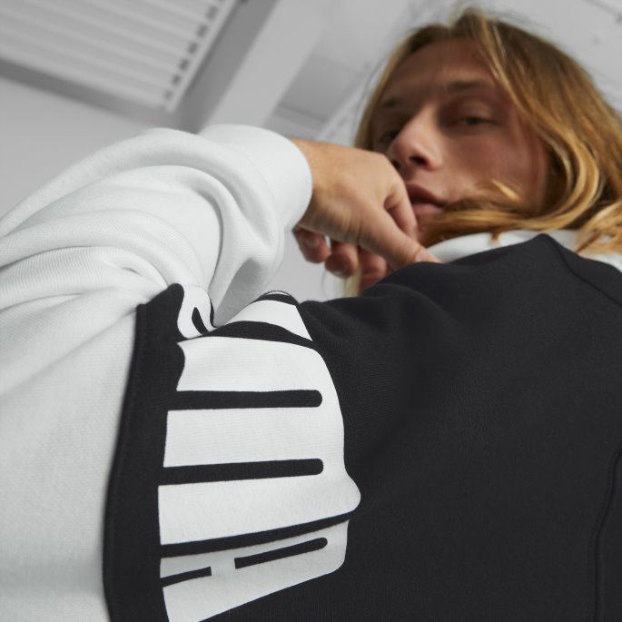 Power Colourblock Hettegenser Herre Puma På Tilbud Hvit