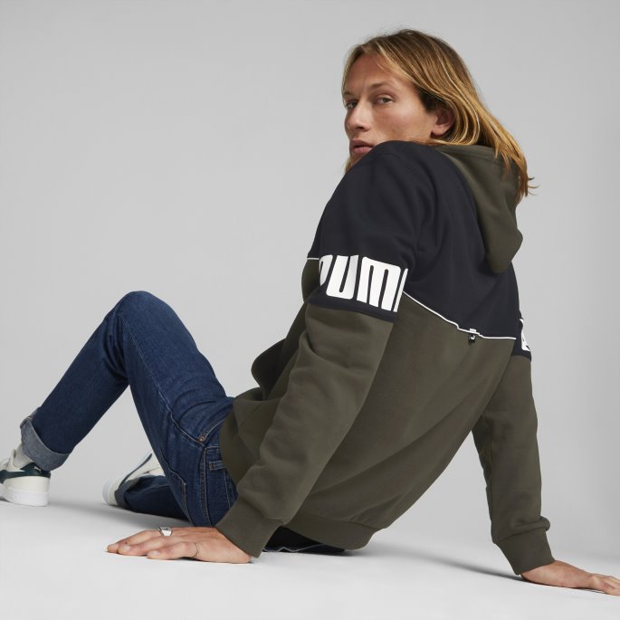 Puma På Tilbud Forest Night Power Colourblock Hettegenser Herre