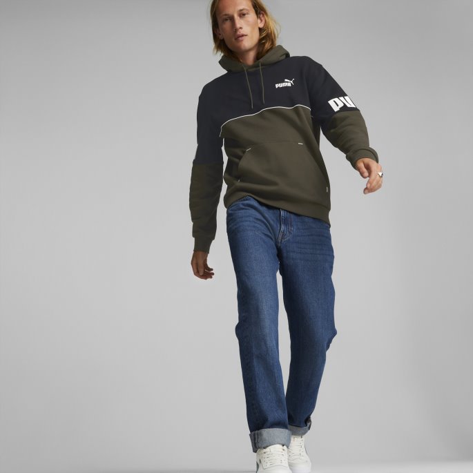Puma På Tilbud Forest Night Power Colourblock Hettegenser Herre