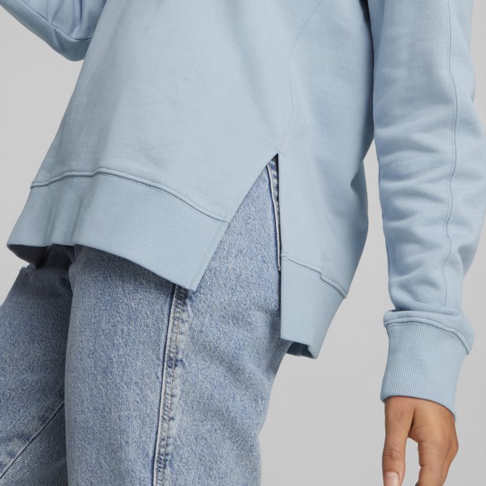 Puma På Salg Hennes Crew Neck Damegenser Blå Vask