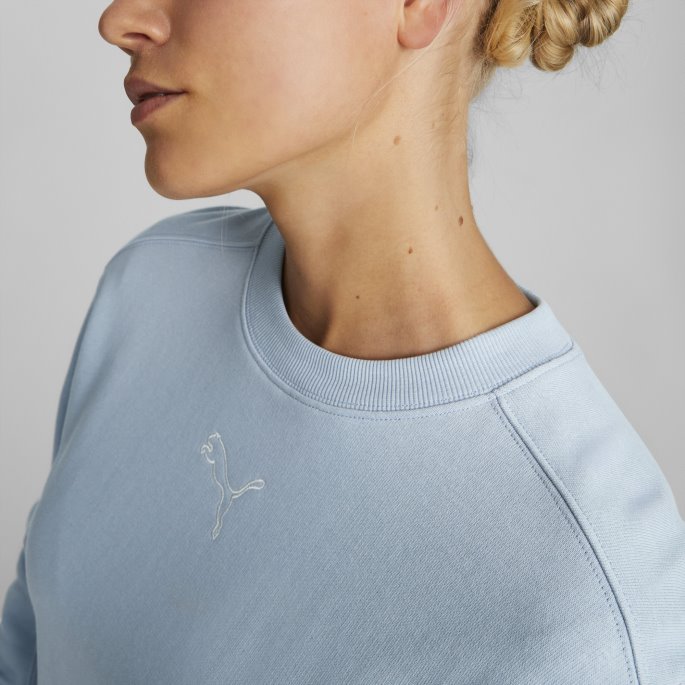 Puma På Salg Hennes Crew Neck Damegenser Blå Vask