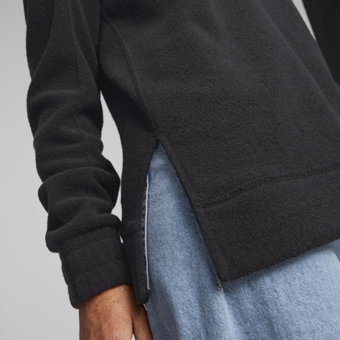 Svart Hennes Vinteriserte Sweatshirt Med Rund Hals Kvinner Puma På Tilbud