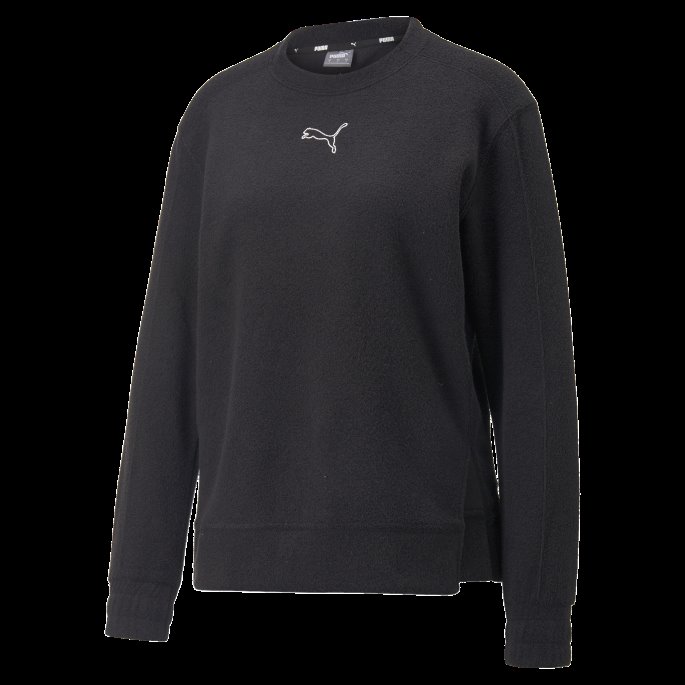 Svart Hennes Vinteriserte Sweatshirt Med Rund Hals Kvinner Puma På Tilbud