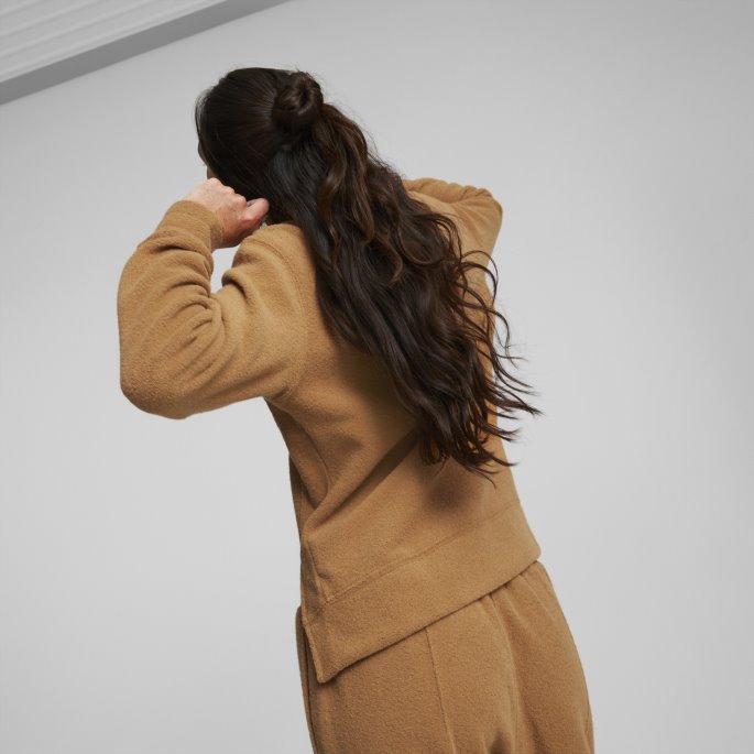 Hennes Vinteriserte Sweatshirt Med Rund Hals For Kvinner Puma På Salg ørkenbrun
