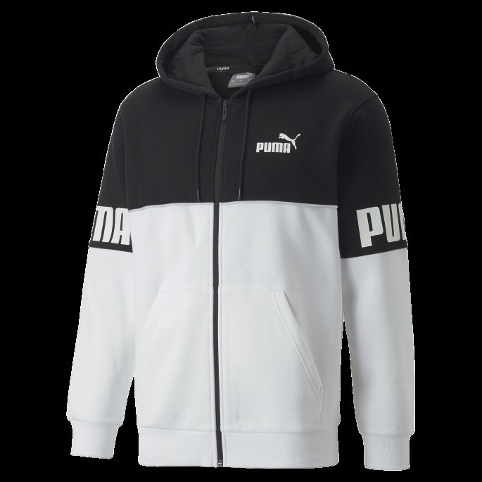 Puma På Tilbud White Power Hettegenser Med Full Glidelås Herre
