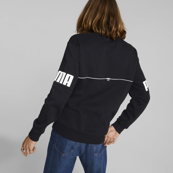 Puma På Tilbud Power Sweatshirt Med Halv Glidelås Herre Svart