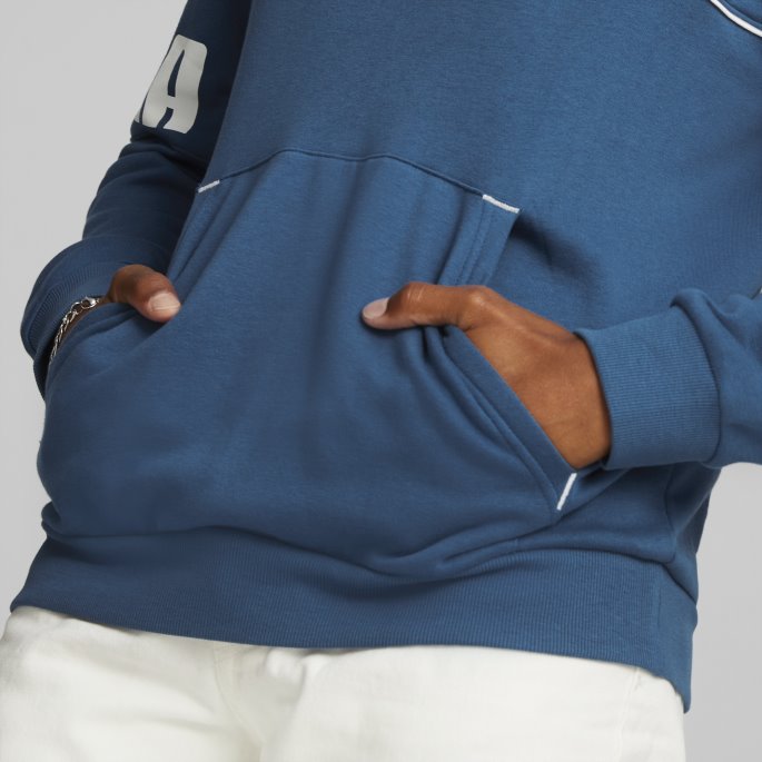 Puma På Tilbud Power Sweatshirt Med Halv Glidelås Menn Lake Blue