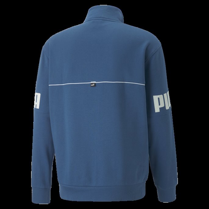 Puma På Tilbud Power Sweatshirt Med Halv Glidelås Menn Lake Blue