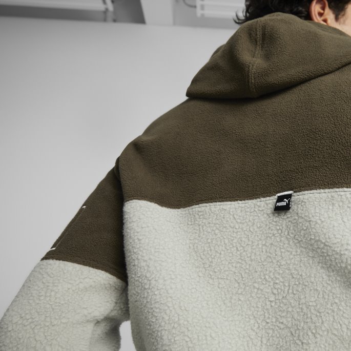 Pebble Grey Puma På Tilbud Power Vinterisert Hettegenser Herre