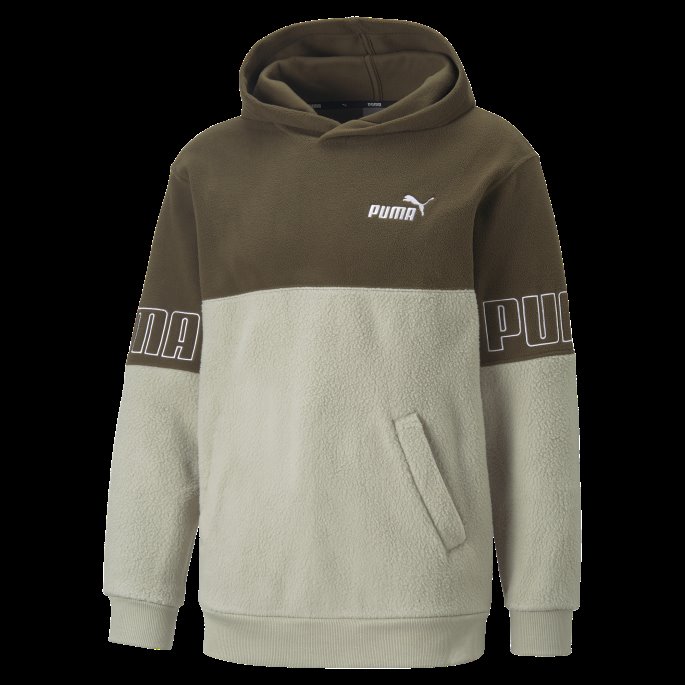 Pebble Grey Puma På Tilbud Power Vinterisert Hettegenser Herre