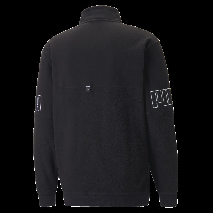 Puma På Tilbud Black Power Sweatshirt Med Halv Glidelås Herre