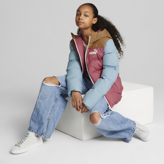 Colourblock Unisex Ungdomsjakke Puma På Tilbud Støvete Orkidé